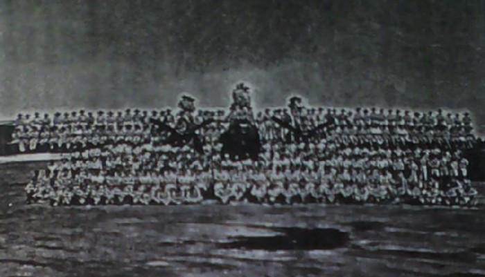 07. 26 Sqn Air and Ground crews in front and on top of a Wellington (1944_45)